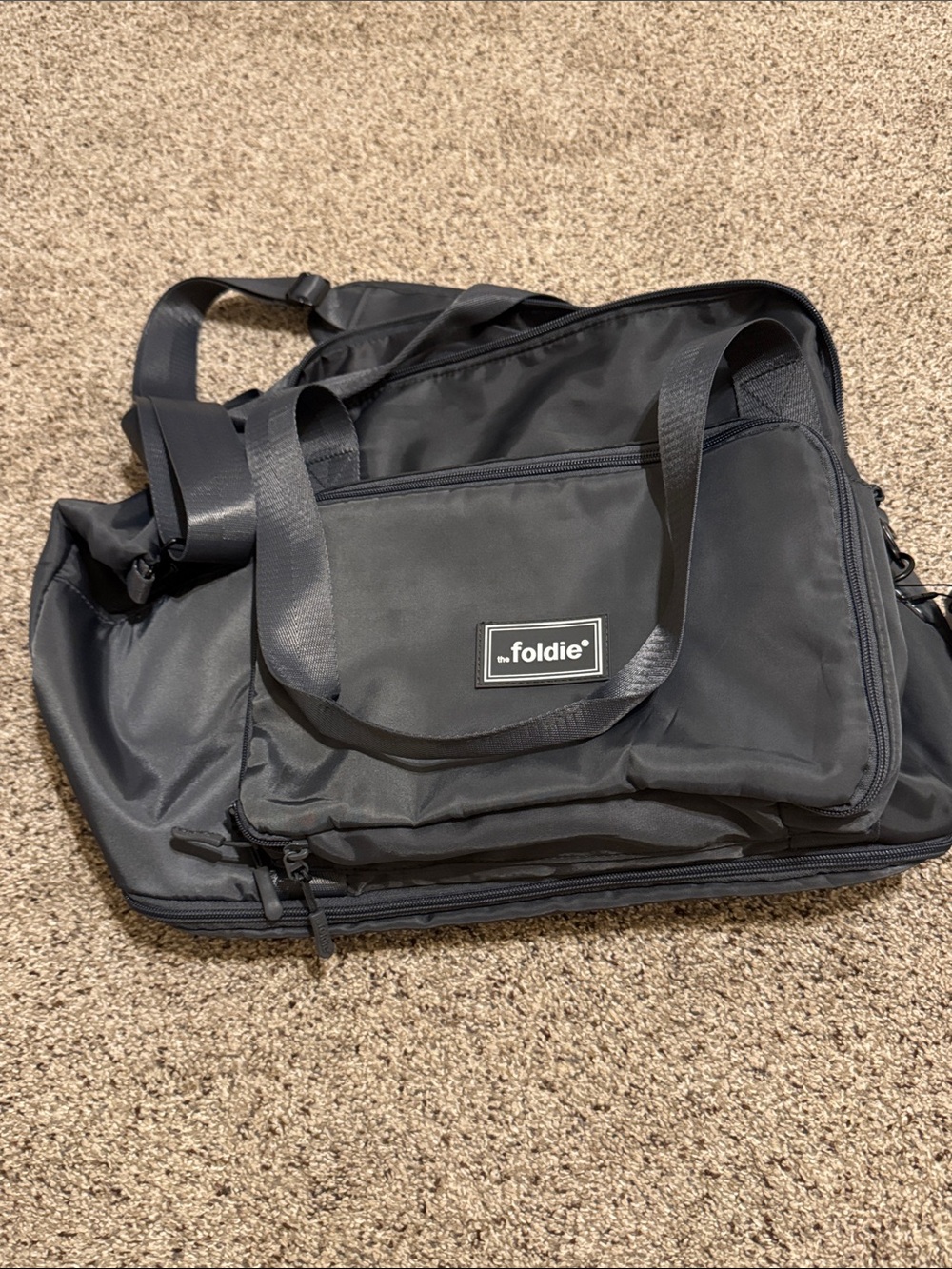 The Foldie Gray Foldable Travel Carry-on Tote